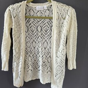 Childrens Place Lightweight knit duster, cream